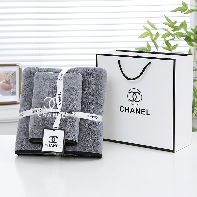 Chanel 浴巾70X140cm 毛巾35X75cm (9)