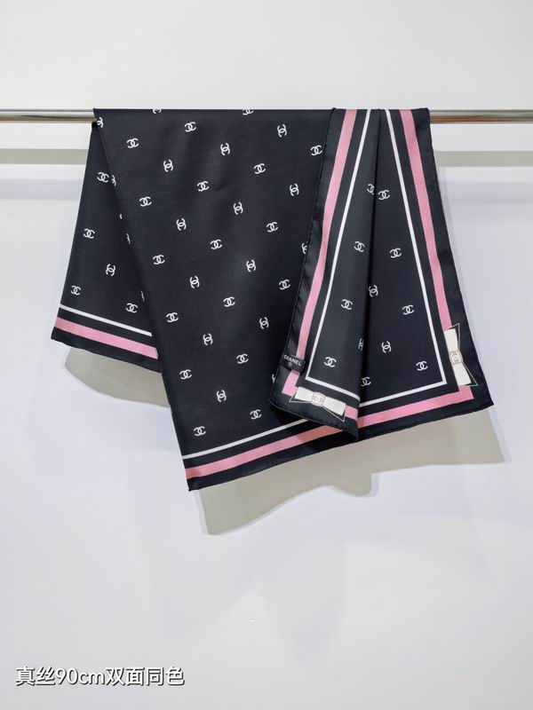 Chanel silk Scarf 90X90cm E32 (12)