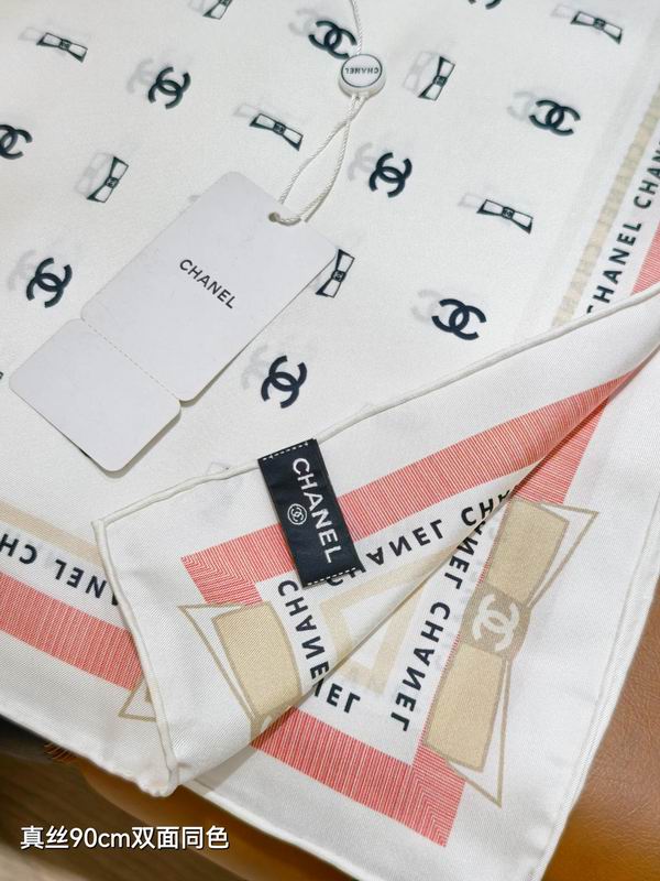 Chanel silk Scarf 90X90cm E32 (5)
