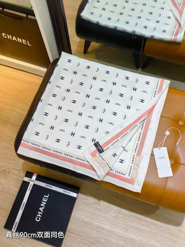Chanel silk Scarf 90X90cm E32 (8)