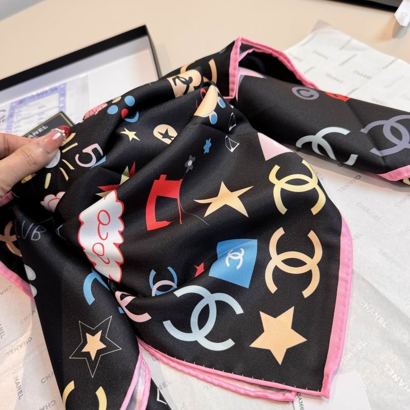 Chanel silk scarf 90X90cm E03 (12)