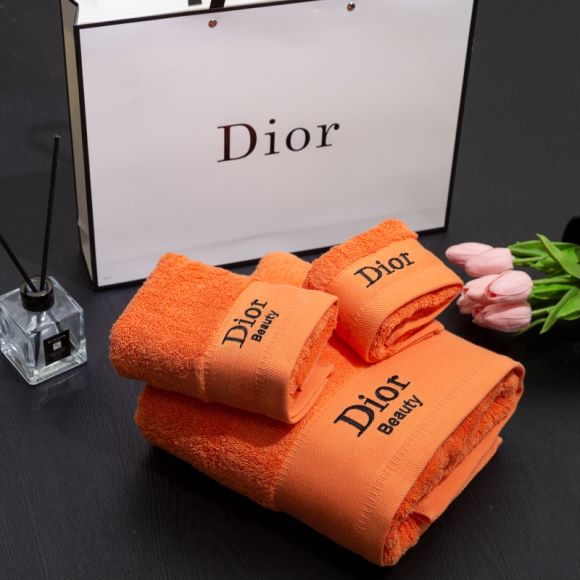 Dior 浴巾70X145cm 毛巾35X75cm 小方巾35X35cm  (2)