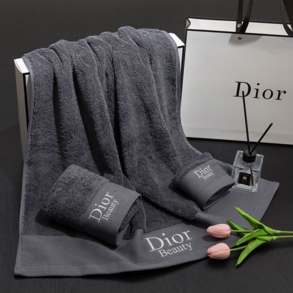 Dior 浴巾70X145cm 毛巾35X75cm 小方巾35X35cm  (7)