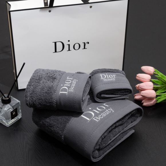 Dior 浴巾70X145cm 毛巾35X75cm 小方巾35X35cm  (8)