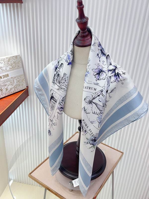 Dior silk scarf 90X90cm E05 (1)