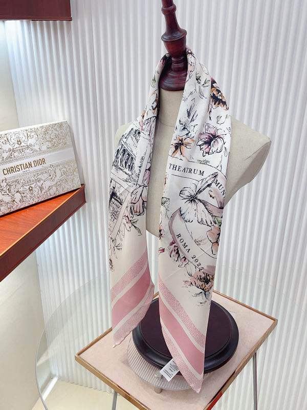Dior silk scarf 90X90cm E05 (12)