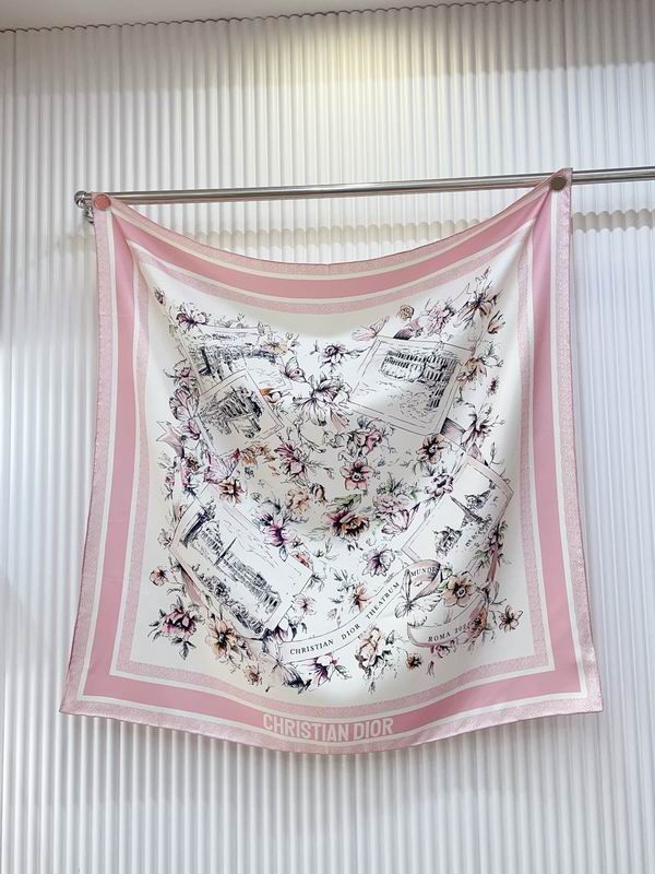 Dior silk scarf 90X90cm E05 (13)