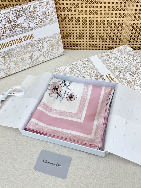 Dior silk scarf 90X90cm E05 (16)