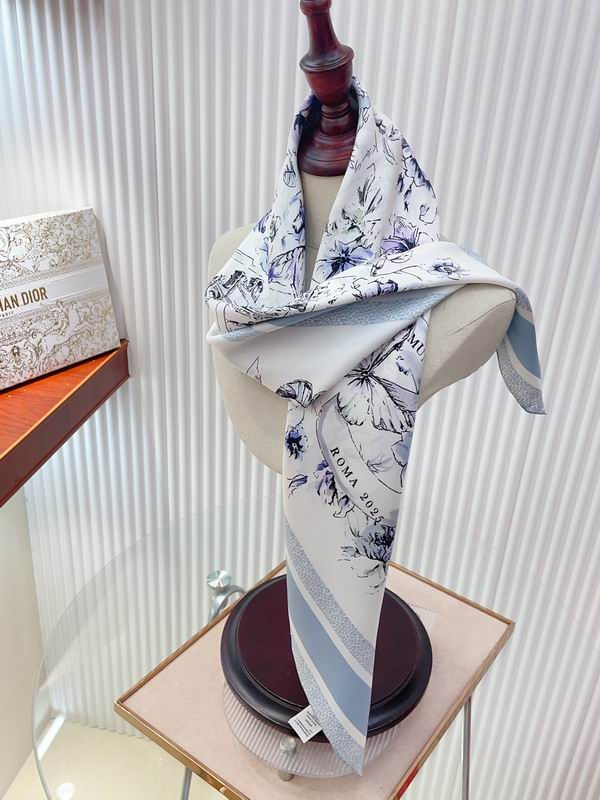 Dior silk scarf 90X90cm E05 (2)