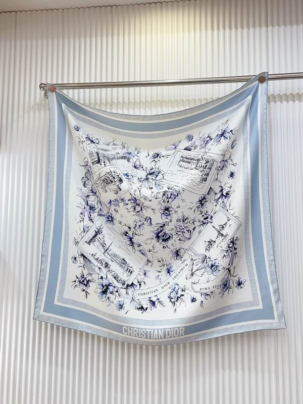 Dior silk scarf 90X90cm E05 (4)