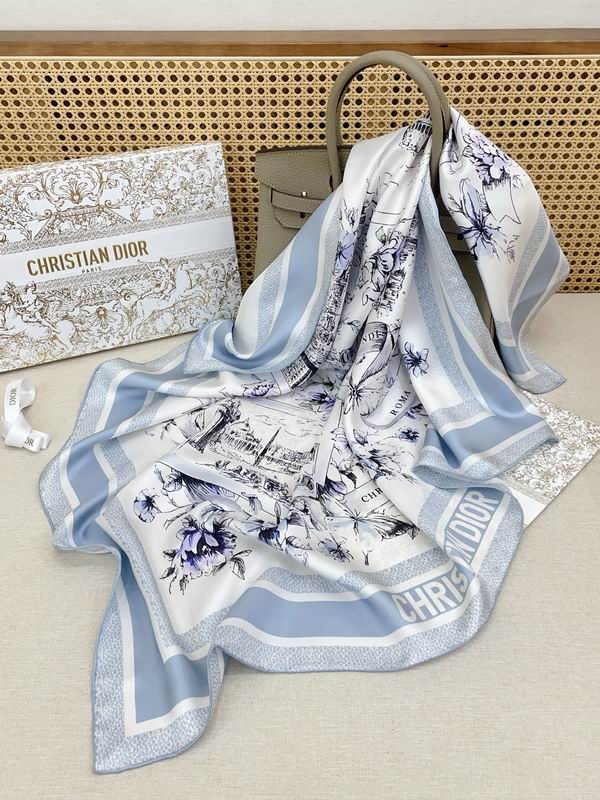 Dior silk scarf 90X90cm E05 (5)