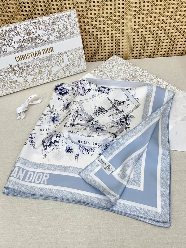 Dior silk scarf 90X90cm E05 (6)