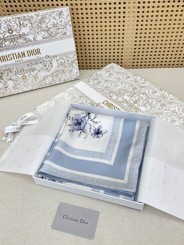 Dior silk scarf 90X90cm E05 (7)