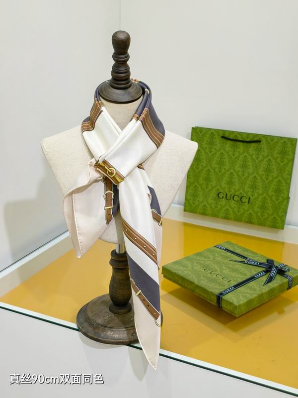 Gucci silk Scarf 90X90cm E20 (11)