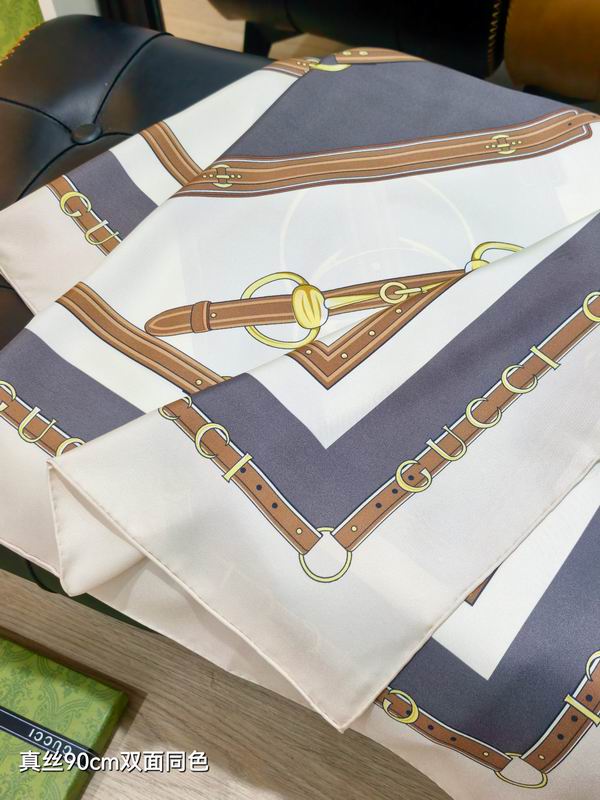 Gucci silk Scarf 90X90cm E20 (15)