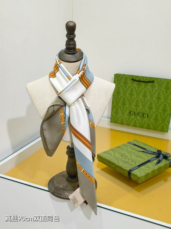 Gucci silk Scarf 90X90cm E20 (29)