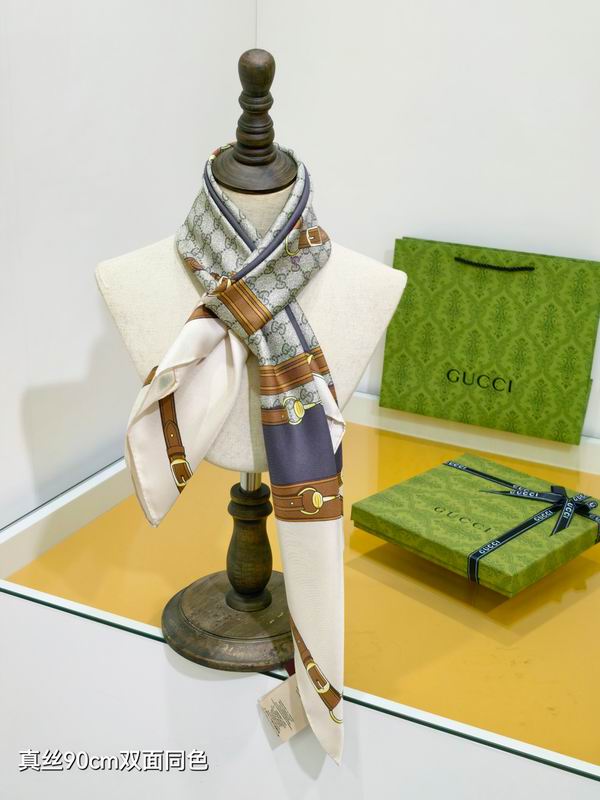 Gucci silk Scarf 90X90cm E28 (20)