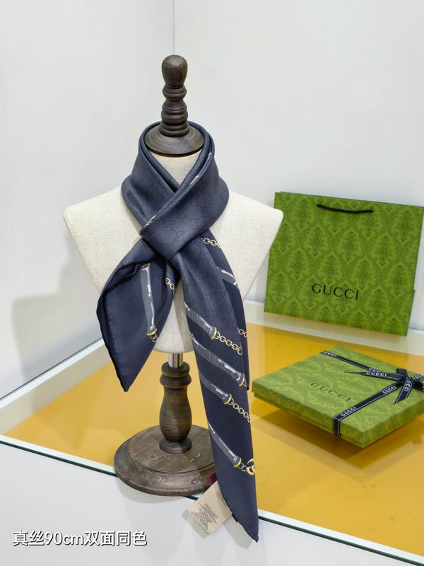Gucci silk Scarf 90X90cm E31 (11)