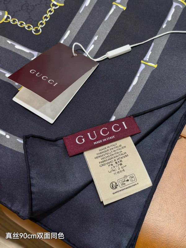 Gucci silk Scarf 90X90cm E31 (14)