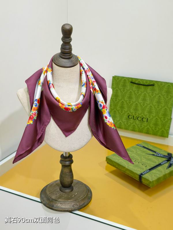 Gucci silk scarf 90X90cm E07 (2)