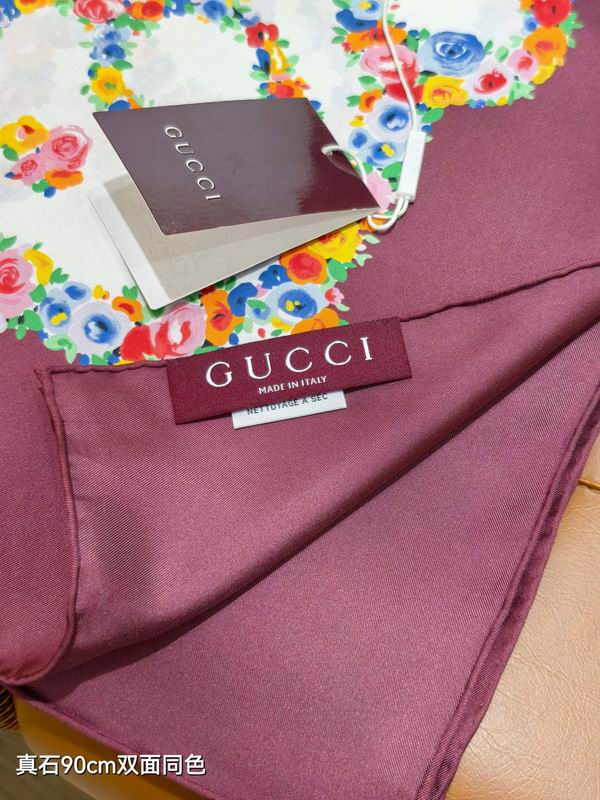 Gucci silk scarf 90X90cm E07 (5)