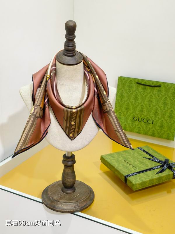 Gucci silk scarf 90X90cm E08 (11)