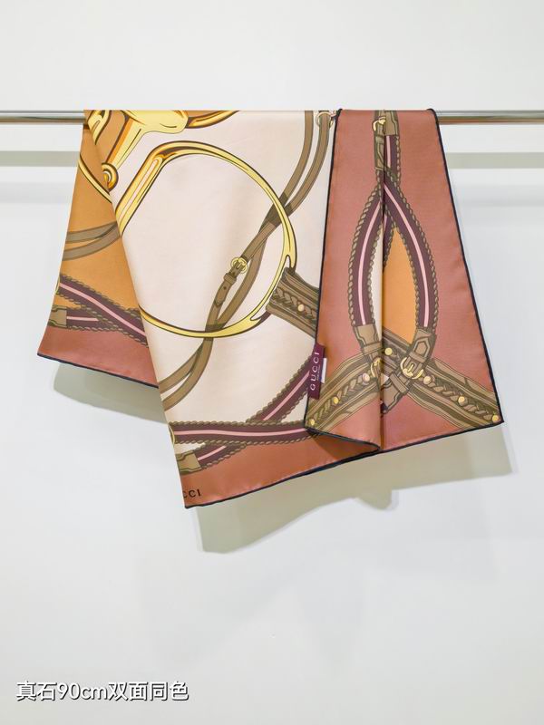 Gucci silk scarf 90X90cm E08 (12)