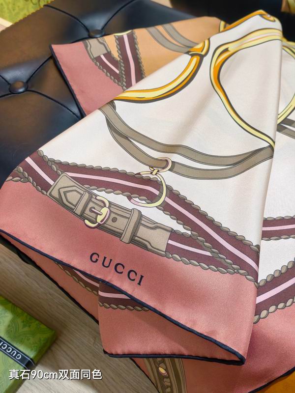 Gucci silk scarf 90X90cm E08 (15)
