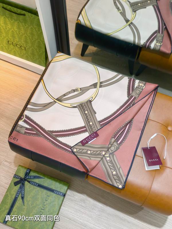 Gucci silk scarf 90X90cm E08 (17)