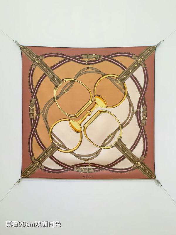 Gucci silk scarf 90X90cm E08 (18)
