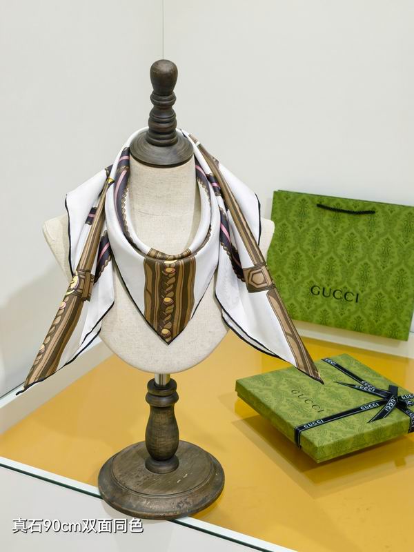 Gucci silk scarf 90X90cm E08 (2)