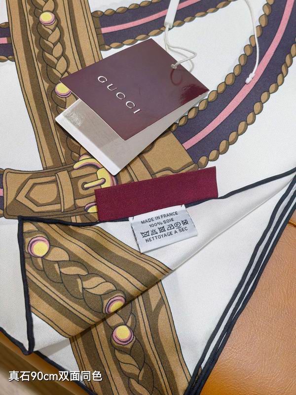 Gucci silk scarf 90X90cm E08 (4)