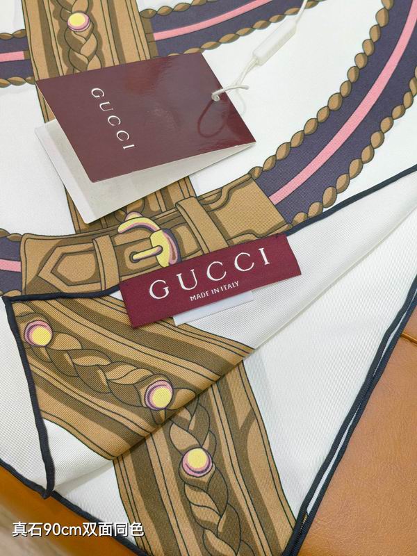 Gucci silk scarf 90X90cm E08 (5)