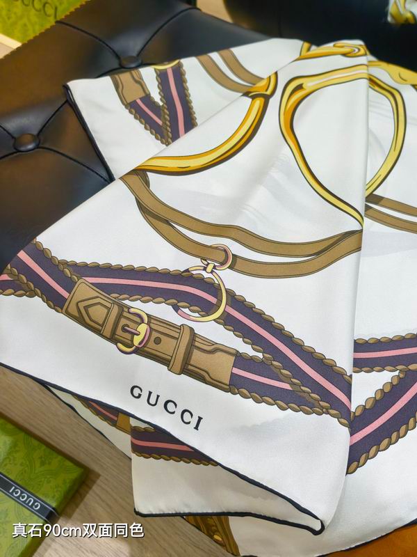 Gucci silk scarf 90X90cm E08 (6)