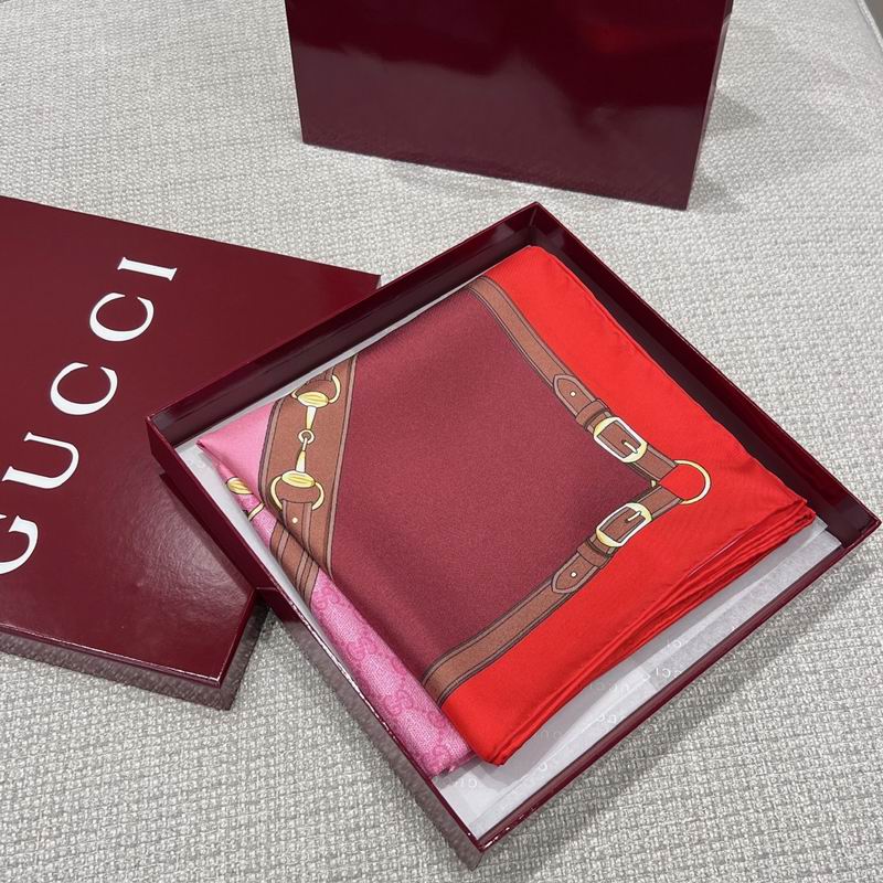 Gucci silk scarf 90X90cm E49 (2)