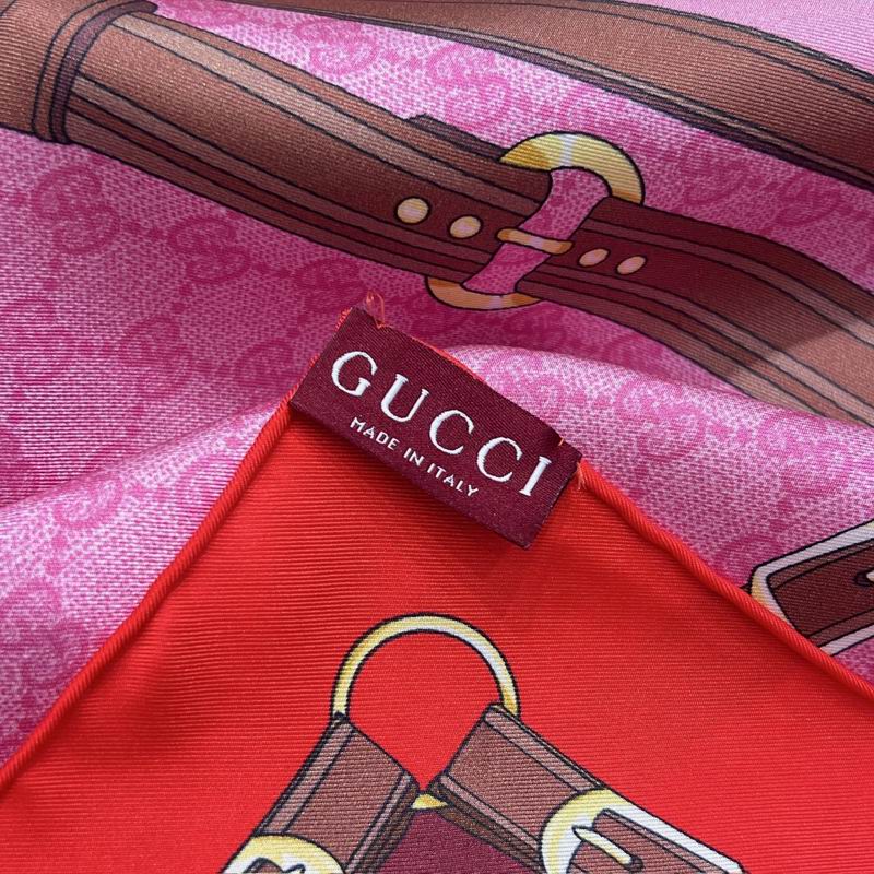 Gucci silk scarf 90X90cm E49 (3)