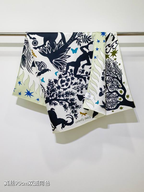 Hermes silk Scarf 90X90cm E19 (11)
