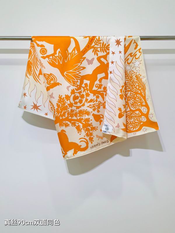 Hermes silk Scarf 90X90cm E19 (2)
