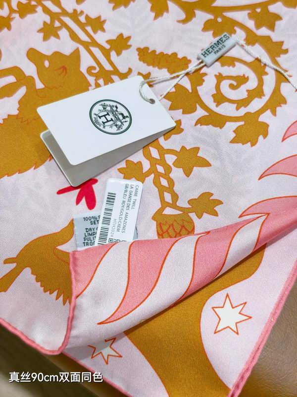 Hermes silk Scarf 90X90cm E19 (21)