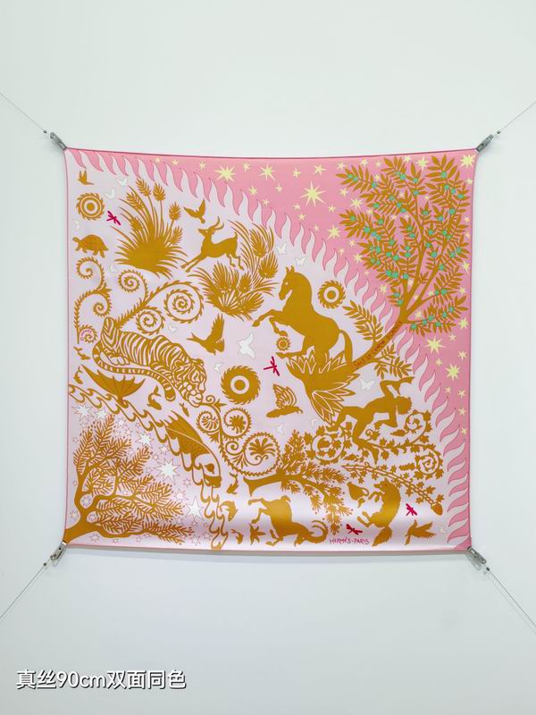 Hermes silk Scarf 90X90cm E19 (25)