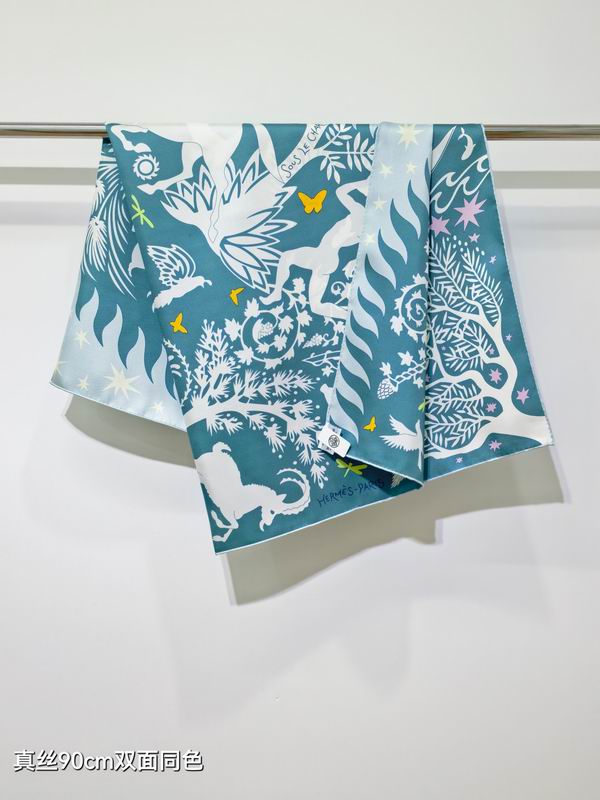 Hermes silk Scarf 90X90cm E19 (29)