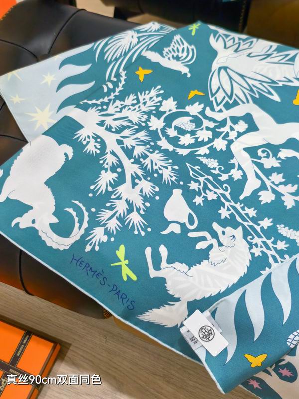 Hermes silk Scarf 90X90cm E19 (31)