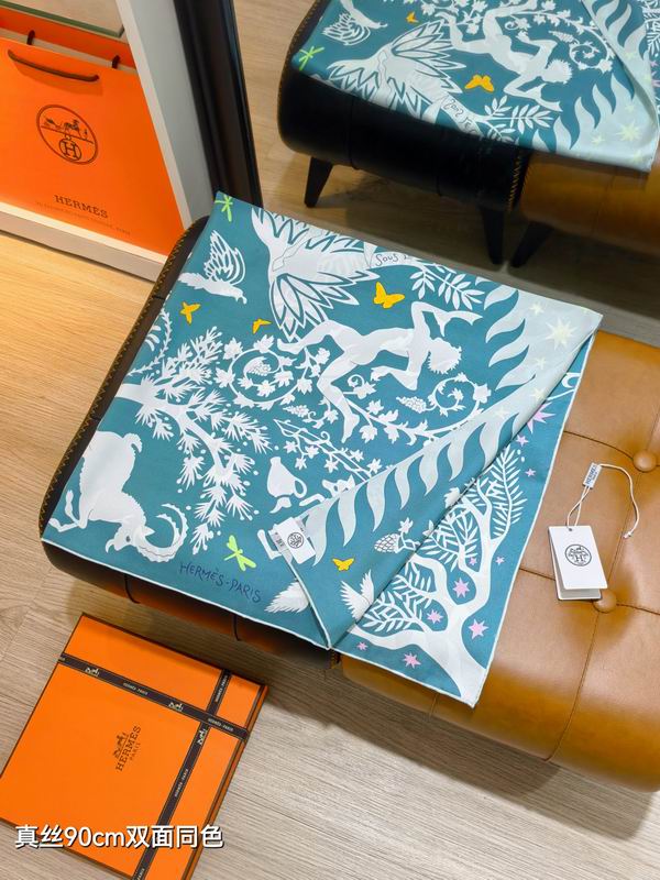 Hermes silk Scarf 90X90cm E19 (33)