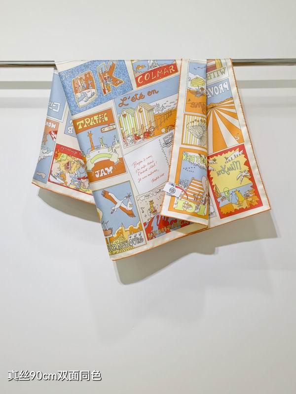 Hermes silk Scarf 90X90cm E27 (11)