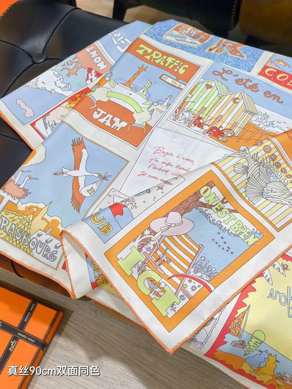 Hermes silk Scarf 90X90cm E27 (13)