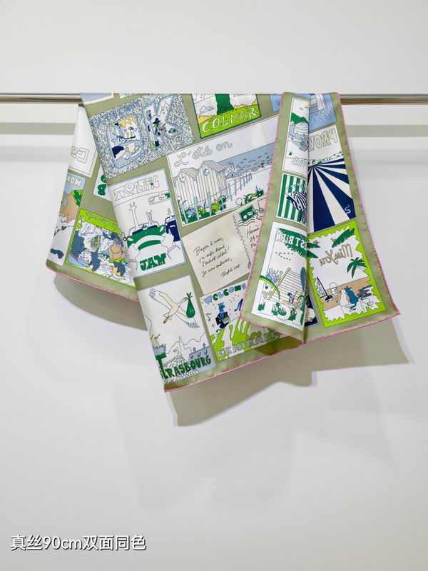 Hermes silk Scarf 90X90cm E27 (2)