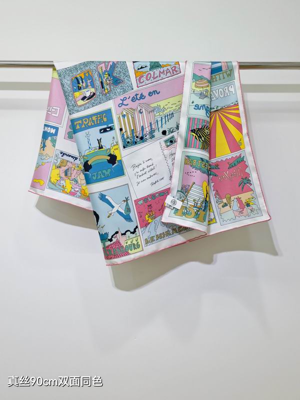 Hermes silk Scarf 90X90cm E27 (20)