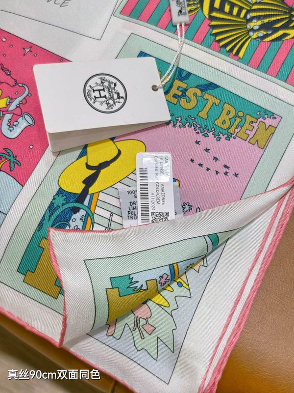 Hermes silk Scarf 90X90cm E27 (21)