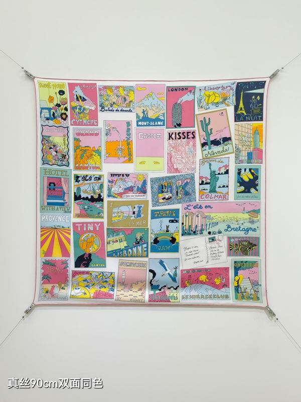 Hermes silk Scarf 90X90cm E27 (25)