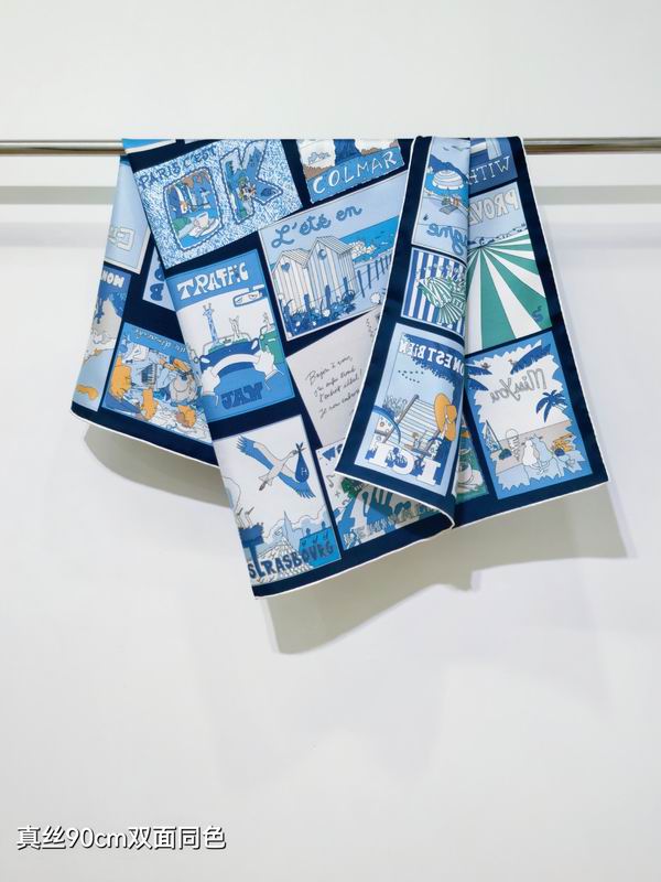 Hermes silk Scarf 90X90cm E27 (29)